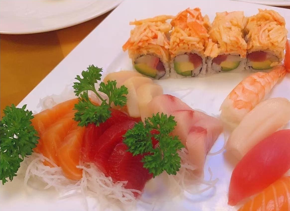 Sushi and sashimi platter at Concerto Fusion Cuisine in Morrisville, Pennsylvania